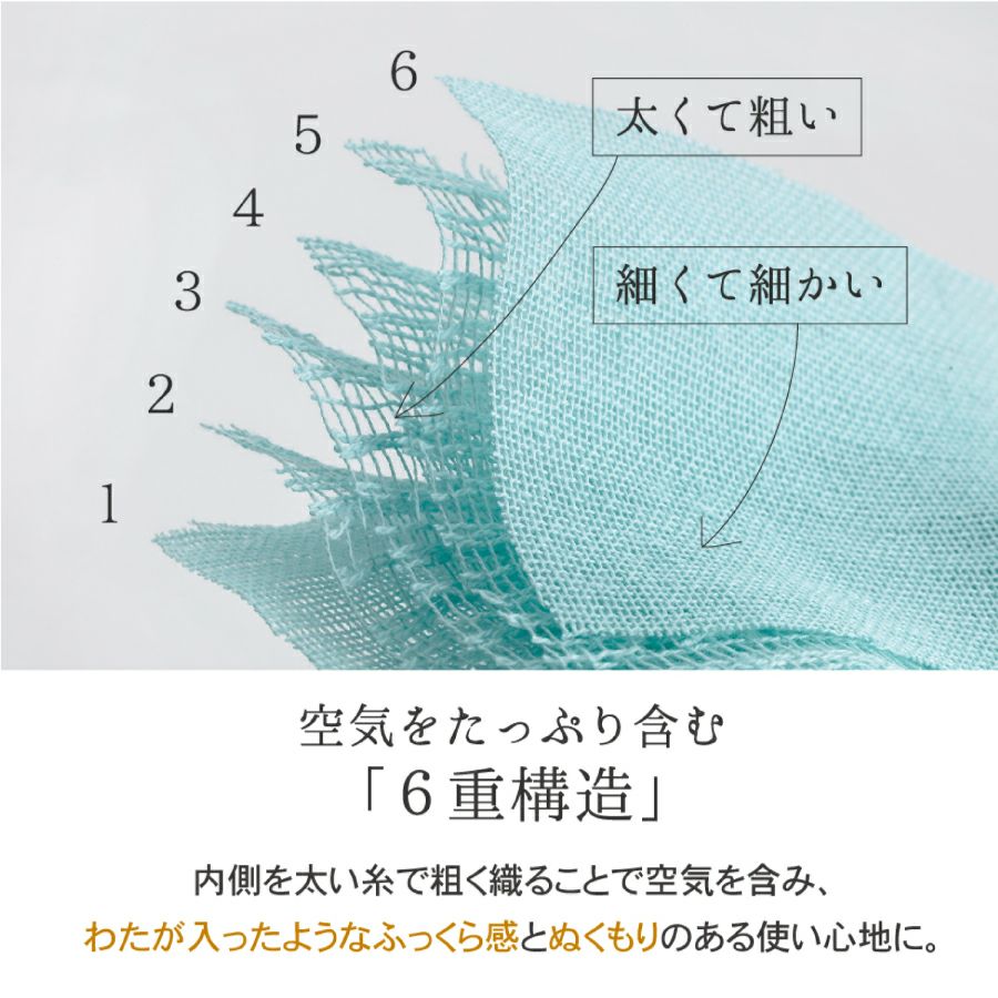 【イチオシ！】cumuco 6重織ガーゼ ケット (シングル) | おもてなしねむり研究所
